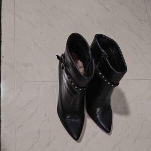 Vince Camuto Black Studded Heeled Boots